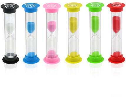 6 Kleuren 30sec/1Min/2Min/3Mins/5Mins/10Mins Kleurrijke Zandloper zandloper Zand Klok Timers