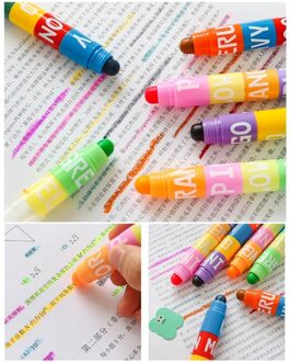 6 Kleuren Creatieve Stiksels Markeerstift Marker Fluorescerende Kleur Graffiti Pen K92C