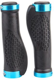 6 Kleuren Ergonomische Fietsstuur Grips Rubber Lock-On Mtb Fiets Handvat Bar Grips Fietsen Fiets Scooters Stuur Grips blauw