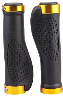 6 Kleuren Ergonomische Fietsstuur Grips Rubber Lock-On Mtb Fiets Handvat Bar Grips Fietsen Fiets Scooters Stuur Grips goud