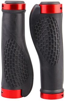 6 Kleuren Ergonomische Fietsstuur Grips Rubber Lock-On Mtb Fiets Handvat Bar Grips Fietsen Fiets Scooters Stuur Grips rood