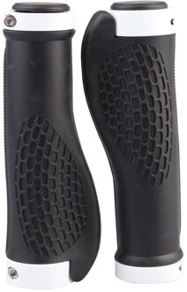 6 Kleuren Ergonomische Fietsstuur Grips Rubber Lock-On Mtb Fiets Handvat Bar Grips Fietsen Fiets Scooters Stuur Grips wit