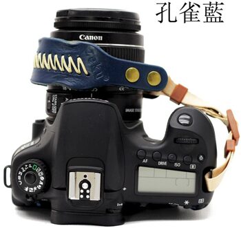 6 kleuren Ever Ready Leather Hand Strap Comfort Padding, verbeterde Grip Kracht en Bescherming voor alle Camera SLR/DSLR Camera 'S blauw
