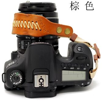 6 kleuren Ever Ready Leather Hand Strap Comfort Padding, verbeterde Grip Kracht en Bescherming voor alle Camera SLR/DSLR Camera 'S bruin
