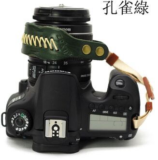 6 kleuren Ever Ready Leather Hand Strap Comfort Padding, verbeterde Grip Kracht en Bescherming voor alle Camera SLR/DSLR Camera 'S groen