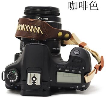 6 kleuren Ever Ready Leather Hand Strap Comfort Padding, verbeterde Grip Kracht en Bescherming voor alle Camera SLR/DSLR Camera 'S koffie