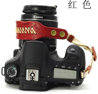 6 kleuren Ever Ready Leather Hand Strap Comfort Padding, verbeterde Grip Kracht en Bescherming voor alle Camera SLR/DSLR Camera 'S rood