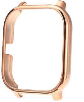 6 Kleuren Horloge Case Frame Beschermhoes Voor Huami Amazfit Gts Anti-Kras Accessoires Electroplated Pc Shell Horloge Case roos goud