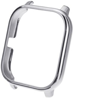 6 Kleuren Horloge Case Frame Beschermhoes Voor Huami Amazfit Gts Anti-Kras Accessoires Electroplated Pc Shell Horloge Case zilver