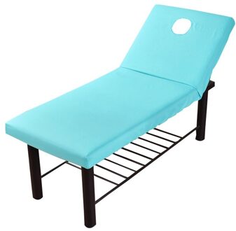 6 Kleuren Massage Tafel Bed Hoeslaken Elastische Volledige Cover Rubber Band Massage Spa Beauty Salon Bed Cover Met Gezicht adem Gat lucht blauw