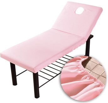 6 Kleuren Massage Tafel Bed Hoeslaken Elastische Volledige Cover Rubber Band Massage Spa Beauty Salon Bed Cover Met Gezicht adem Gat Roze