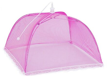 6 Kleuren Paraplu Picknick Pop-Up Mesh Screen Beschermen Voedsel Cover Tent Dome Net Anti Fly Mosquito Gevouwen Mesh keuken Accessoires wijn rood