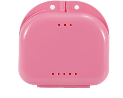 6 Kleuren Tandheelkundige Orthodontische Retainer Kunstgebit Tanden Gebitsbeschermer Opbergdoos Case Tandheelkundige Gezondheid Kunstgebit Retainer Container Roze