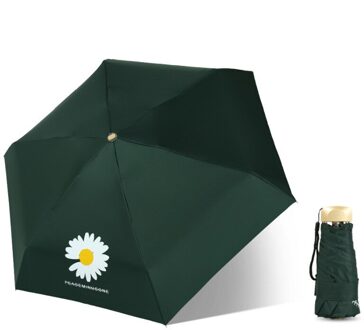 6 Kleuren Zonnescherm Uv Bescherming Ultralichte Kleine Mini Pocket Zwarte Coating Paraplu Tweeërlei Gebruik Sunny Rain Paraplu voor Vrouw Jasper