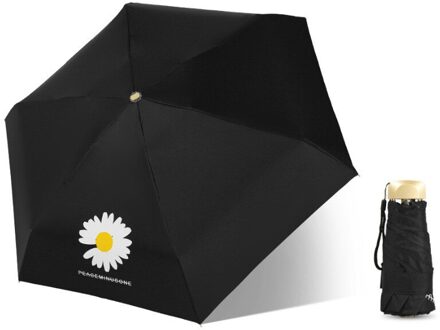 6 Kleuren Zonnescherm Uv Bescherming Ultralichte Kleine Mini Pocket Zwarte Coating Paraplu Tweeërlei Gebruik Sunny Rain Paraplu voor Vrouw