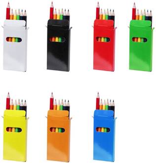 6 Kleurpotloodjes in Gekleurd doosje