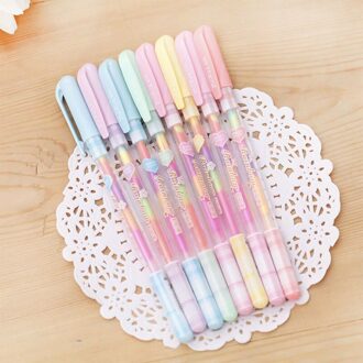 6 Kleurverandering Pen Schrijven Markers Markeerstiften Highlighter Pennen Kids Leraar 0.8mm Kleur Willekeurige