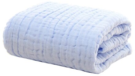 6 Lagen Katoen Baby Deken Baby Inbakeren Wrap Deken Slapen Quilt P31B Blauw