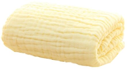 6 Lagen Katoen Baby Deken Baby Inbakeren Wrap Deken Slapen Quilt P31B geel