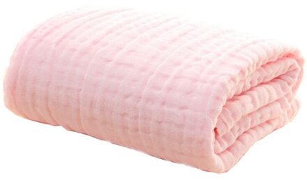 6 Lagen Katoen Baby Deken Baby Inbakeren Wrap Deken Slapen Quilt P31B Roze