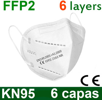 6-layers 5-200 PCS FFP2 face mask KN95 facial masks filter maske Mouth mask anti dust mask mascaras mascarilla ventilation