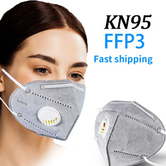 6 Layers Reuseable KN95 FFP3 Face Mask Unisex Mascarillas Masque With Air Valve Respirator Dust Mouth Masks Safety FFP2 маска