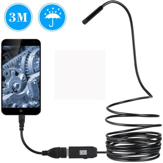 6 Leds Borescope 5.5Mm Usb Endoscoop 3M Kabel Probe Waterdicht Inspectie Borescope Usb Snake Tube Camera Otg Compatibel
