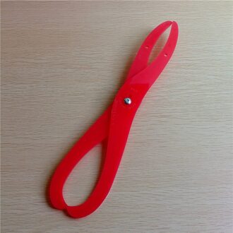 6 "Lengte Gebogen Been Plastic Remklauw Klei Keramische Meten Aardewerk Gereedschappen Rood