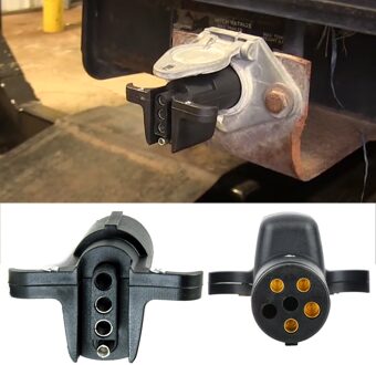 6 Manier Om 4 Pin Trailer Ronde Platte Connector Converter Truck Bedrading Plug Adapter Us Standaard Rv Trailer Licht Plug kabel Adapter