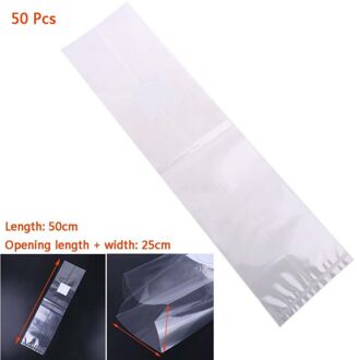 6 Maten Pvc Paddestoel Spawn Grow Bag Substraat Hoge Temp Pre Afsluitbare 50Pcs Tuin 25x50cm