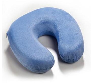 6 Memory Foam Pillow Nek U-vorm U-vormige Hoofdsteun Auto Flight Travel Soft Nursing Kussen lucht blauw