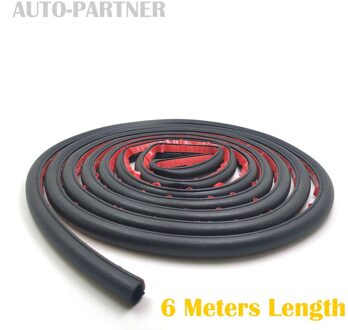 6 Meter/pcs kleine D type 9*10mm automotive tochtstrip geluid isolatie afdichting rubber strip3m Plakband auto deur seal