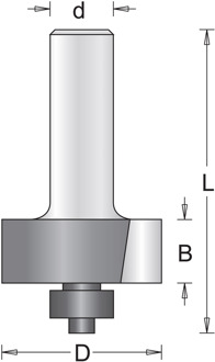 6 Mm Sponningfrees Met Onderlager 31.7X50X9.5 - 754025