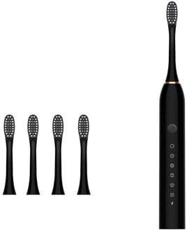 6 Modi Sonic Elektrische Tandenborstel Diepe Reiniging Waterdichte Draagbare Volwassenen Reizen Tandenborstel Met 4 Opzetborstels 02 1 reeks