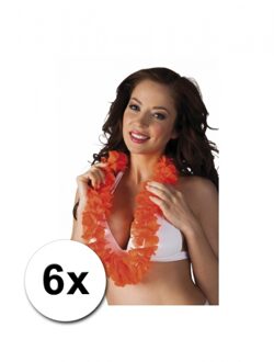 6 oranje Hawaii slingers