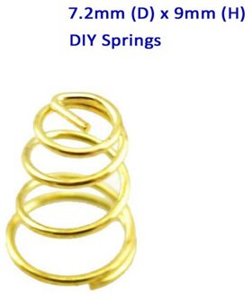 (6 p/partij) mini Zaklamp DIY Lente Vergulde Batterij Driver Contact Support Springs Tailcap Lente LED Zaklamp DIY Onderdelen