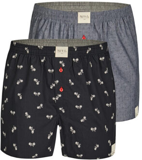 6-pack geweven wijde boxershorts heren multipack 6-pack Veelkleurig - XXL