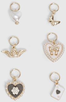 6 Pack Schoencharms, Gold - ONE SIZE
