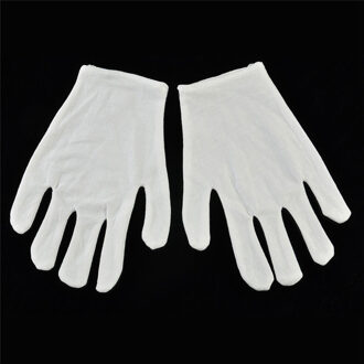 6 Paren/set Wit Werkhandschoenen Inspectie Katoen Werk Hoge Stretch Handschoenen Dunne Sieraden Lichtgewicht Etiquette Handschoenen