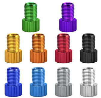 6 Pc Aluminum Bicycle Bike Valve PRESTA to SCHRADER Converter Car Valve Adapter