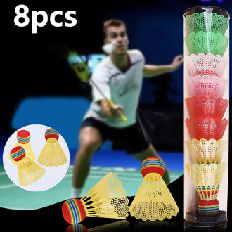 6 Pc Badminton Ballen Kleurrijke Draagbare Shuttles Spel Levert Training Oefening Schuim Bal Hoofd Badminton Ball Game Def24
