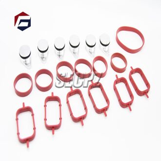 6 Pcs 22 Mm Swirl Flap Blanking Platen Seal Inlaatspruitstuk Pakking Reparatie Verwijderen Kit Voor Bmw 320d 330d 520d 525d 530d