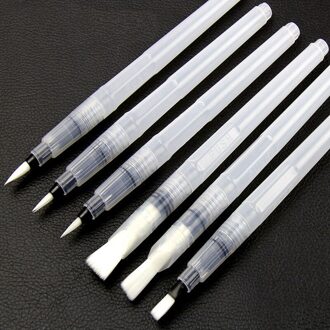 6 Pcs Draagbare Markers Kwast Water Kleur Borstel Zachte Aquarel Borstel Pen Voor Beginner Schilderij Tekening Art Supplies