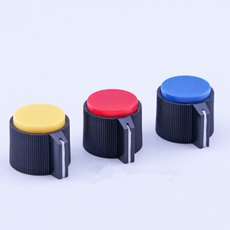 6 Pcs Draaiknop 6 Mm Fit As Insert Diameter 19X16 Mm Encoder Controle Knop Blauw