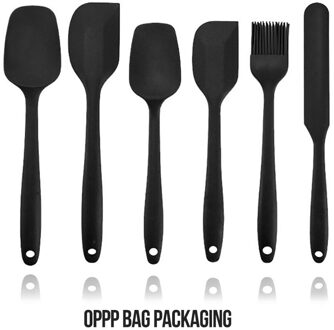 6-Pcs Food Grade Siliconen Non-stick Boter Koken Spatel Set Cookie Pastry Schraper Brush Cake Bakken Mengen Tool