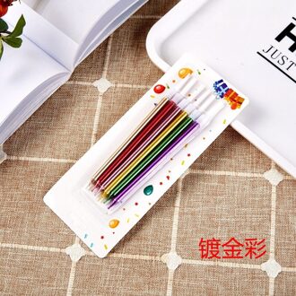 6 Pcs Golden Lange Potlood Cake Kaars Veilig Flames Kids Birthday Party Wedding Cake Kaars Home Decoratie Favor Supplies