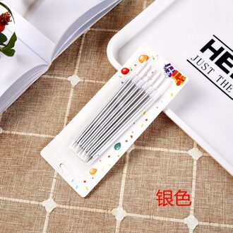 6 Pcs Golden Lange Potlood Cake Kaars Veilig Flames Kids Birthday Party Wedding Cake Kaars Home Decoratie Favor Supplies