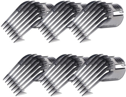 6 Pcs Hair Grooming Comb Clipper Trimmer Razor Guide Attachment for QC5130 QC5105 QC5115 3-21mm Adjustable