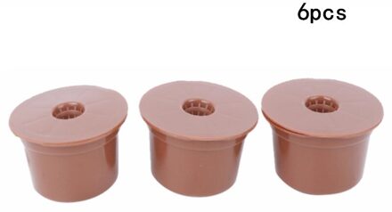 6 Pcs Herbruikbare Koffie Capsule Filter Cup Voor Cafitali Koffie Hervulbare Caps Lepel Borstel Filter Manden Pod Zachte Smaak Zoete