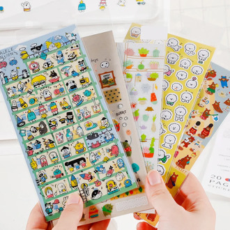 6 pcs/lot Leisure Salon PVC Cartoon Stickers DIY Scrapbooking Journaling Stickers Kawaii Cute Stationery Decor Accessories